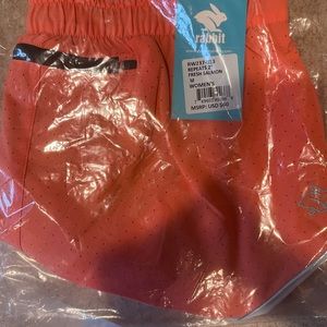 Rabbit running shorts 2in repeats salmon colored size medium!  RuninRabbit